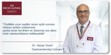 Reflü ve Gastrit Hastalarına Ramazan’da Beslenme Önerileri